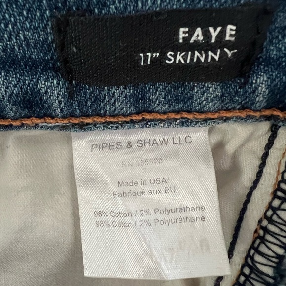 Veronica Beard Faye 11” Skinny Jeans Terrain Wash Raw Hem Button Fly Size 25 - Picture 7 of 8